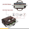 Zipline Laptop bags for men office use | Faux Leather SMALL laptop bag for Man - Fits 13 inch Laptop/Macbook/Macbook Pro/Tablet Messenger Bags For Mens (1-Brown Bag)
