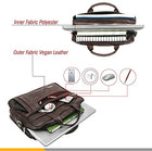 Zipline Laptop bags for men office use | Faux Leather SMALL laptop bag for Man - Fits 13 inch Laptop/Macbook/Macbook Pro/Tablet Messenger Bags For Mens (1-Brown Bag)