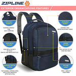 Zipline 35 Ltr, 19 inch Grey Laptop Backpack for Men & Women college girls boys fits 15.6 inch laptop macbook pro/tablet polyester Airline carry-on size