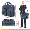 Zipline Laptop bags for men office use | Synthetic Leather Laptop Bag for Man Women, 15.6" Compatible Laptop, Macbook, Macbook Pro Messenger Bags for Men & Women (1-Blue Bag)