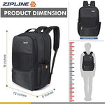 Zipline 35 Ltr, 19 inch Grey Laptop Backpack for Men & Women college girls boys fits 15.6 inch laptop macbook pro/tablet polyester Airline carry-on size
