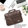 Zipline Laptop bags for men office use | Faux Leather SMALL laptop bag for Man - Fits 13 inch Laptop/Macbook/Macbook Pro/Tablet Messenger Bags For Mens (1-Brown Bag)