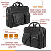 Zipline Laptop bags for men office use | Synthetic Leather Laptop Bag for Man Women, 15.6" Compatible Laptop, Macbook, Macbook Pro Messenger Bags for Men & Women (1-Black Bag)