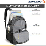Zipline 35 Ltr, 19 inch Grey Laptop Backpack for Men & Women college girls boys fits 15.6 inch laptop macbook pro/tablet polyester Airline carry-on size
