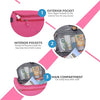 Travel Bag -Toiletry Organizer Hanging Dopp Kit for Men, Cosmetics Pouch for Women (Pink)