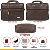 Zipline Laptop bags for men office use | Faux Leather SMALL laptop bag for Man - Fits 13 inch Laptop/Macbook/Macbook Pro/Tablet Messenger Bags For Mens (1-Brown Bag)