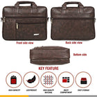 Zipline Laptop bags for men office use | Faux Leather SMALL laptop bag for Man - Fits 13 inch Laptop/Macbook/Macbook Pro/Tablet Messenger Bags For Mens (1-Brown Bag)