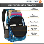 Zipline Casual backpack School bags for boys & Girls |35L Water Resistant backpack bags for women|Stylish,Lightweight,Durable|College bag for boys