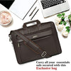 Zipline Laptop bags for men office use | Faux Leather Laptop Bag for Man - Fits 14/15/15.6 inch Laptop/Macbook/Macbook Pro/Tablet Messenger Bags for Mens (1-Brown Bag)