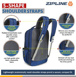 Zipline 35 Ltr, 19 inch Grey Laptop Backpack for Men & Women college girls boys fits 15.6 inch laptop macbook pro/tablet polyester Airline carry-on size
