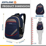 Zipline Casual backpack School bags for boys & Girls |35L Water Resistant backpack bags for women|Stylish,Lightweight,Durable|College bag for boys