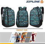 Zipline Casual backpack School bags for boys & Girls |35L Water Resistant backpack bags for women|Stylish,Lightweight,Durable|College bag for boys