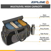 Zipline Gym Polyester Waterproof 40L Large Sports Travel Duffel Bag with Multiple Compartment for Men Women (Grey)