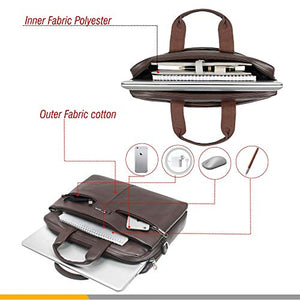 Zipline Office Synthetic Leather laptop bag for Men women, 15.6" compatible laptop Messenger Bags for Men & Women (1-Brown Bag)