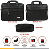 Zipline Laptop bags for men office use | Faux Leather SMALL laptop bag for Man - Fits 13 inch Laptop/Macbook/Macbook Pro/Tablet Messenger Bags For Mens (1-Black Bag)