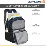 Zipline 35 Ltr, 19 inch Grey Laptop Backpack for Men & Women college girls boys fits 15.6 inch laptop macbook pro/tablet polyester Airline carry-on size
