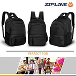 Zipline 35 Ltr, 19 inch Grey Laptop Backpack for Men & Women college girls boys fits 15.6 inch laptop macbook pro/tablet polyester Airline carry-on size