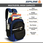 Zipline Casual backpack School bags for boys & Girls |35L Water Resistant backpack bags for women|Stylish,Lightweight,Durable|College bag for boys