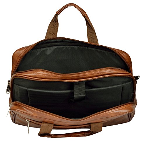 Zipline Laptop bags for men office use | Faux Leather Laptop Bag for Man - Fits 14/15/15.6 inch Laptop/Macbook/Macbook Pro/Tablet Messenger Bags for Mens