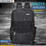 Zipline 35 Ltr, 19 inch Grey Laptop Backpack for Men & Women college girls boys fits 15.6 inch laptop macbook pro/tablet polyester Airline carry-on size