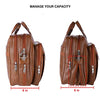 Zipline Laptop bags for men office use | Synthetic Leather Executive Formal 15.6 inch Laptop, MacBook & Macbook Pro Messenger/Office Bag for Man Women (Tan)