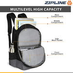 Zipline Polyester 33Ltr Laptop Bags Backpack for Men and Women college girls boys fits 15.6 inch laptop (Copy)