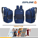 Zipline 35 Ltr, 19 inch Grey Laptop Backpack for Men & Women college girls boys fits 15.6 inch laptop macbook pro/tablet polyester Airline carry-on size