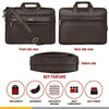Zipline Laptop bags for men office use | Faux Leather Laptop Bag for Man - Fits 14/15/15.6 inch Laptop/Macbook/Macbook Pro/Tablet Messenger Bags for Mens (1-Brown Bag)