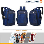 Zipline 35 Ltr, 19 inch Grey Laptop Backpack for Men & Women college girls boys fits 15.6 inch laptop macbook pro/tablet polyester Airline carry-on size