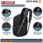 Zipline 35 Ltr, 19 inch Grey Laptop Backpack for Men & Women college girls boys fits 15.6 inch laptop macbook pro/tablet polyester Airline carry-on size