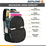 Zipline Casual backpack School bags for boys & Girls |35L Water Resistant backpack bags for women|Stylish,Lightweight,Durable|College bag for boys