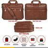 Zipline Laptop bags for men office use | Synthetic Leather Executive Formal 15.6 inch Laptop, MacBook & Macbook Pro Messenger/Office Bag for Man Women (Tan)