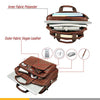 Zipline Laptop bags for men office use | Synthetic Leather Executive Formal 15.6 inch Laptop, MacBook & Macbook Pro Messenger/Office Bag for Man Women (Tan)