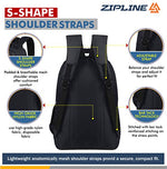 Zipline Casual backpack School bags for boys & Girls |35L Water Resistant backpack bags for women|Stylish,Lightweight,Durable|College bag for boys