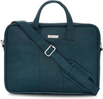 Zipline Faux Leather 15.6" Laptop Messenger Bag for Men - Blue