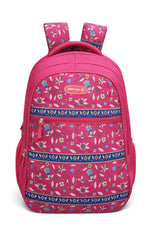 Zipline Casual backpack School bag for boys & Girls |35L Water Resistant backpack bags for women|Stylish,Lightweight,Durable|College bag for girls & boys (Black Bag) - Pink