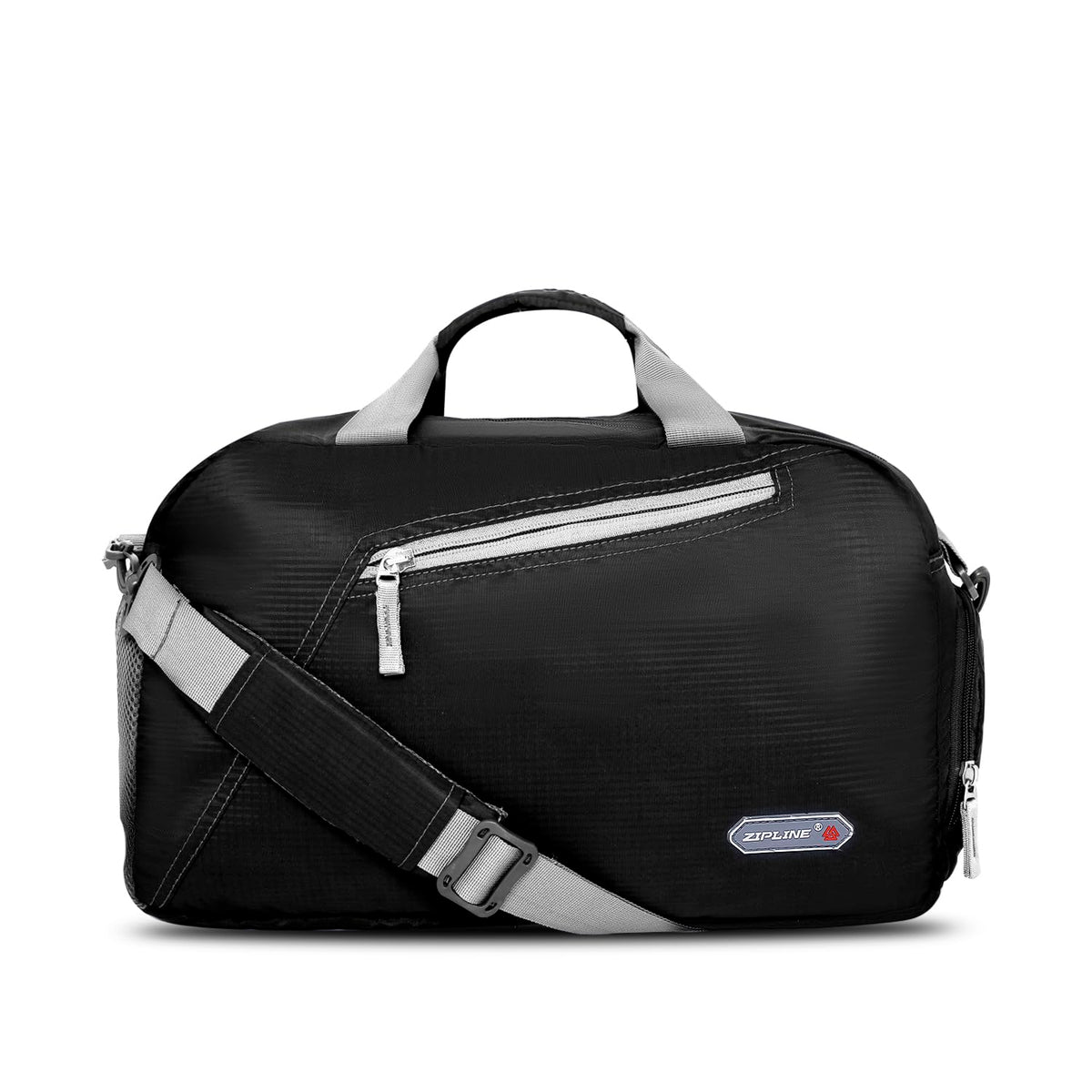 Zipline Duffle Bags, Gym Bags for Men and Women, Mini Sports Bag, Kit Bag, Small Travel Bag for Men, Duffle Bag for Gym with Shoe Compartment - Black