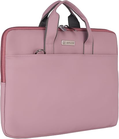 Zipline Faux Leather 14" Laptop Bag - Pink