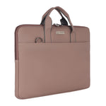 Zipline Office Casual Faux Leather laptop bags for women office use- Fits 13/13.5/14 inch Laptop/Macbook/Macbook Pro/Tablet office bags for women - Brown