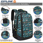 Zipline Casual backpack School bags for boys & Girls |35L Water Resistant backpack bags for women|Stylish,Lightweight,Durable|College bag for boys