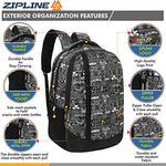 Zipline Casual backpack School bags for boys & Girls |35L Water Resistant backpack bags for women|Stylish,Lightweight,Durable|College bag for boys