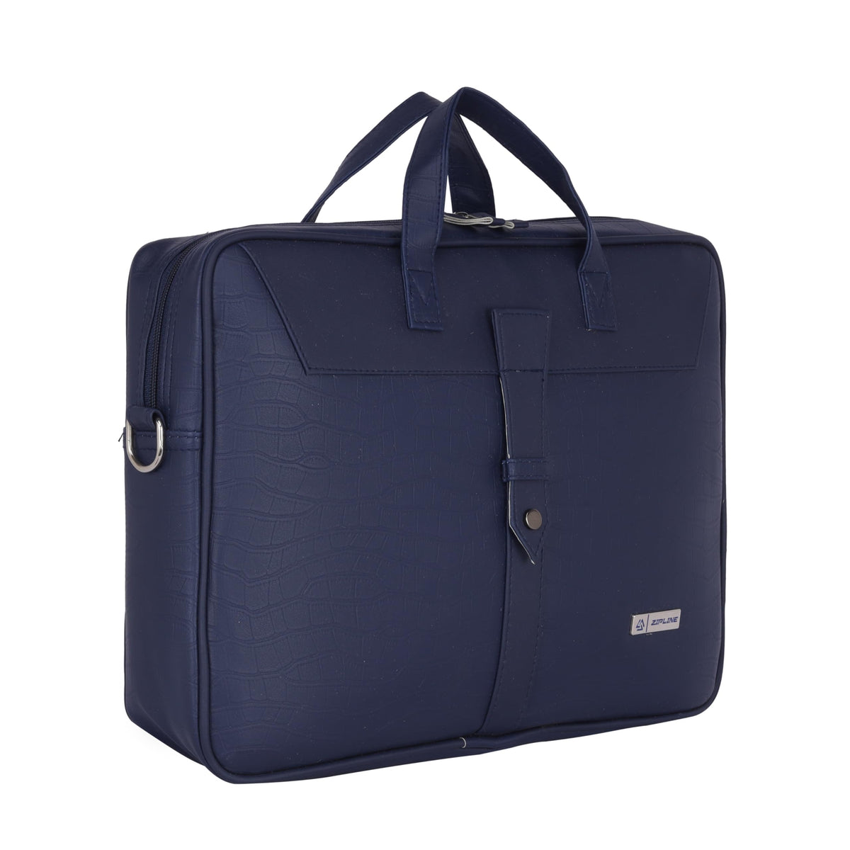 Zipline Office Faux Leather laptop bag for Men - Fits 14/15/15.6 inch Tablet/Laptop Messenger Bags For Mens - Blue