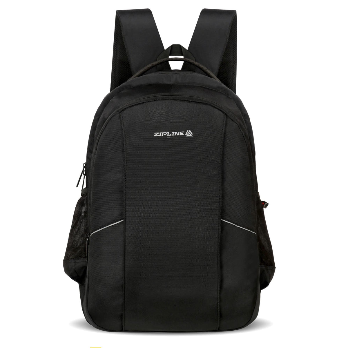 Zipline Polyester 32Ltr Laptop Bags Backpack for Men and Women college girls boys fits 15.6 inch laptop (Black) - Black