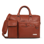 Zipline Laptop bags for men office use | Faux Leather laptop bag for Man - Fits 14/15/15.6 inch Macbook/Macbook Pro/Tablet/Laptop office Bags For Mens - Tan