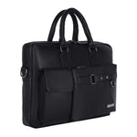 Zipline Laptop bags for men office use | Faux Leather laptop bag for Man - Fits 14/15/15.6 inch Macbook/Macbook Pro/Tablet/Laptop office Bags For Mens - Black