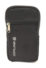 Zipline Unisex Multipurpose Vertical Travel Pouch with Belt Loop for Mobile Earphones Money & Cards - Black