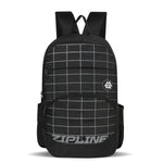 ZIPLINE Polyester 33Ltr Laptop Bags Backpack for Men and Women College Girls Boys fits 15.6 inch Laptop (Black) - Black