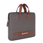 Zipline Office Casual Faux Leather Laptop Handbags for Women - Fits 13/13.5/14 inch Laptop/Tablet Office Bags for Women - Bronw
