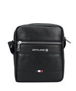 Zipline Side Sling Crossbody Travel Office Business Messenger Shoulder Bag for Men and Women - Black_Neno