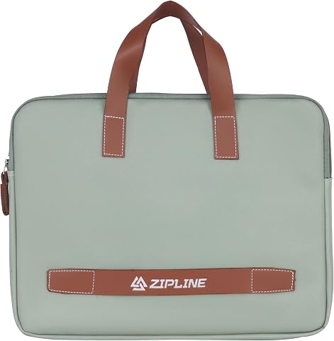 Zipline Faux Leather 14" Laptop Bag - Green